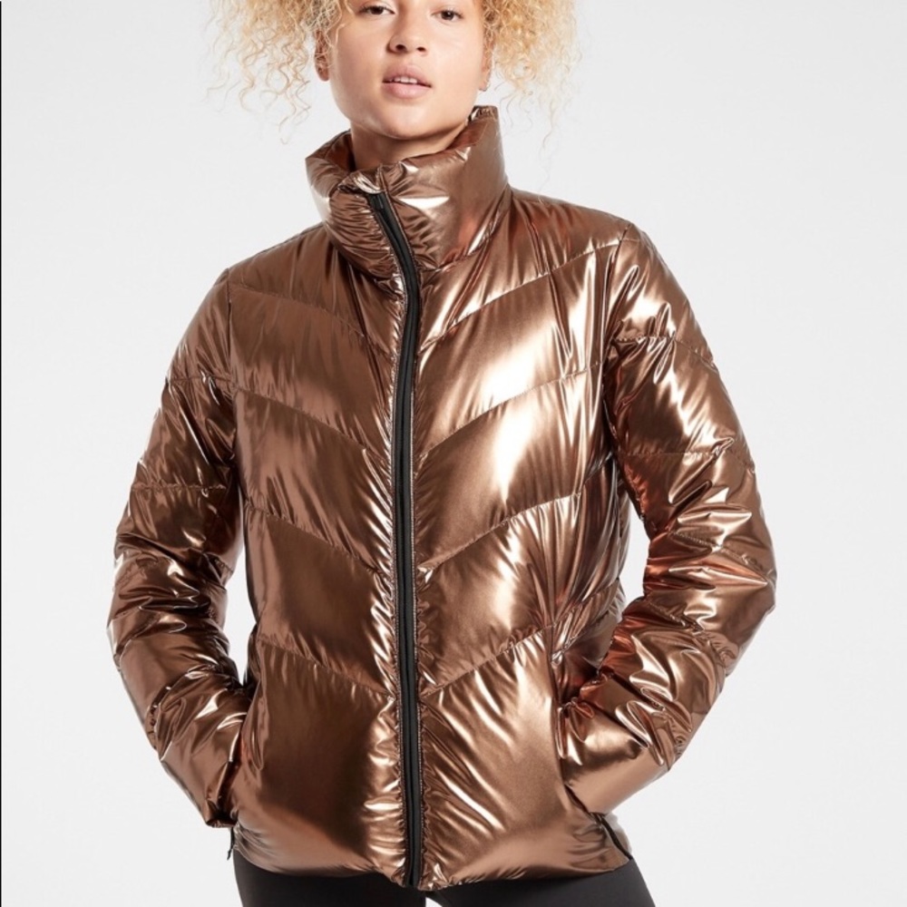 NWT Athleta Metallic Lofty Down Jacket
